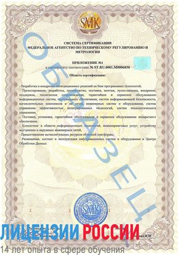 Образец сертификата соответствия (приложение) Ейск Сертификат ISO 27001